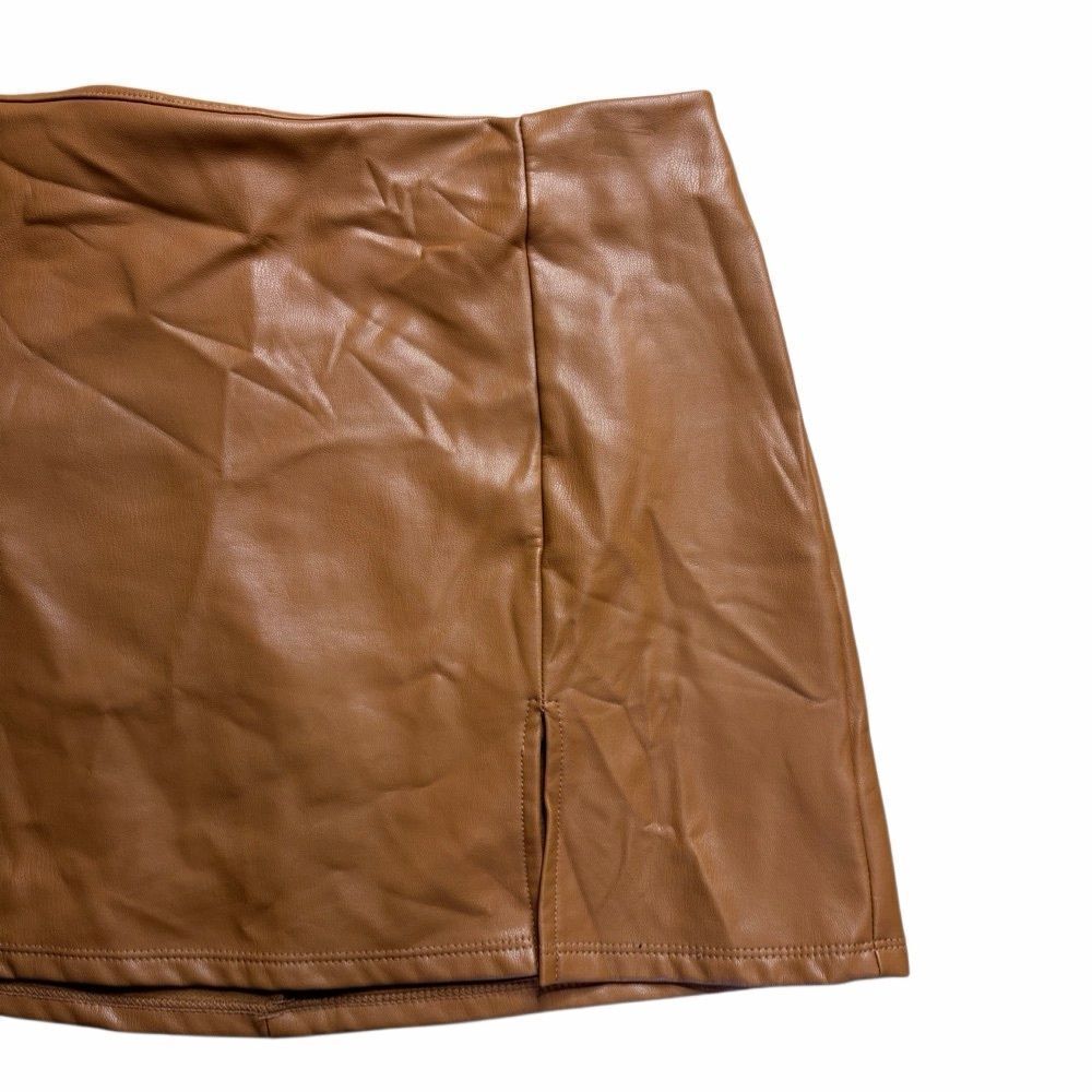 Altar'd State Tan Leather Skirt Medium